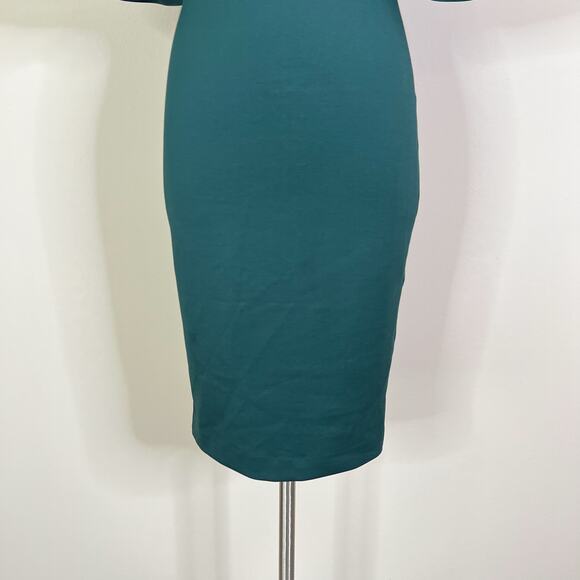 Ted Baker | Filnio Forest Green Bell Sleeve Fitted Sheath Cocktail Work Dress 2 - Picture 5 of 11